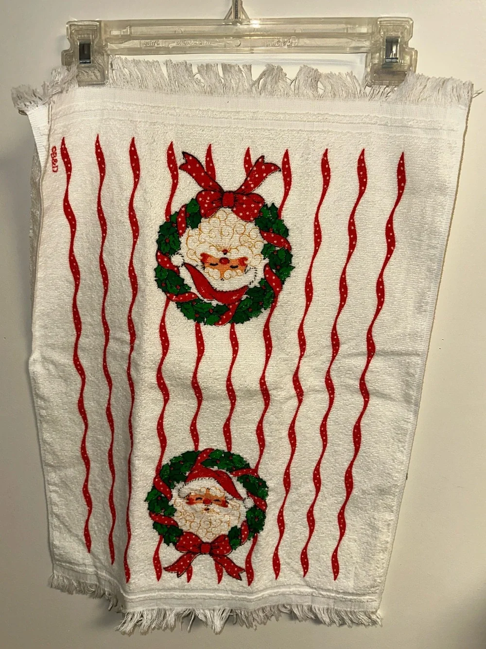 Vtg 6pc Cotton Christmas Kitchen Towel Lot